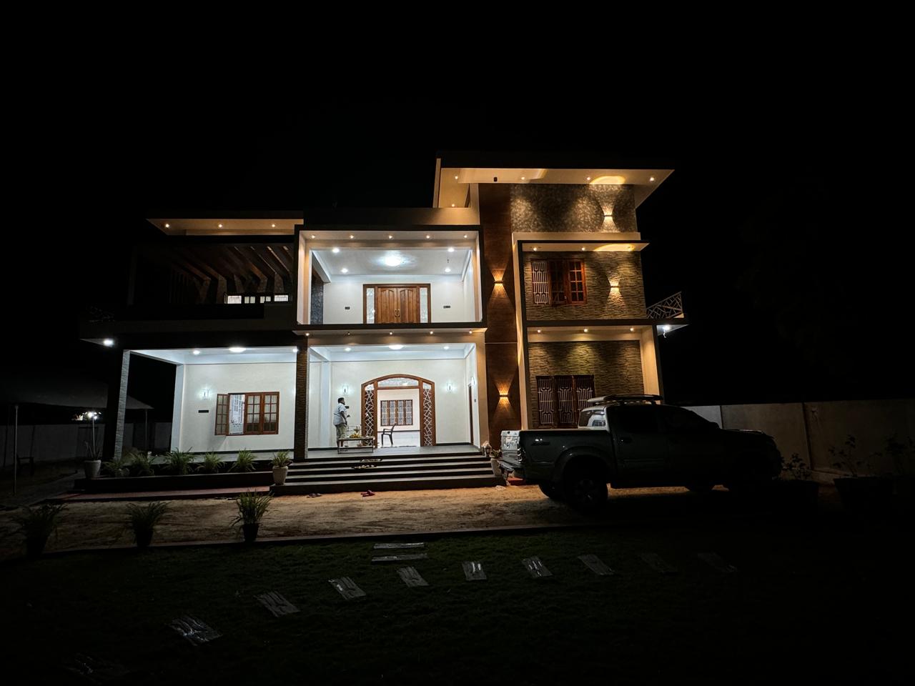 Completed Home — Night View